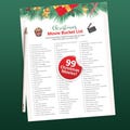 Christmas Movie Tracker, Holiday Movie Night, Hallmark Christmas Movie, Watch List, Movie Lover Gift, Movie Tracker, Christmas Game