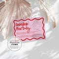 Cherry on Top Baby Shower Invitation, Editable Template, Instant Download, Cute Cherry Wavy border, Joint Couples Backyard BABY-Q, COT006