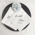 Engagement Napkins,Personalized Wedding Napkins, Custom Engagement Monogrammed Cocktail Napkins,Wedding Reception Napkin,Party Napkins