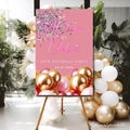 Birthday Welcome Sign Birthday Welcome Poster Blush, Gold Glitter Sparkle Instant Digital Download Editable Welcome Signage decor Rose Gold