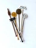 Pack of 12 New Years Stirrers | New Years Stir Sticks | 2025 Drink Stirrers | New Years Party Stirrers | NYE Cocktail Sticks