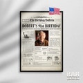 91st Birthday Gift for Women or Men Born in 1933, 91 Years Ago Newspaper Poster, Vintage 1933 Highlights, Printable Birthday Party Decor