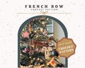 Crochet Christmas Bow Garland PATTERN, Christmas Ornament, Traditional Bow, Anthropologie Inspired Decor, Beginner Friendly, Holiday Decor