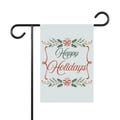 Garden Flag, Christmas Holiday Garland Banner, Happy Holidays, Christmas Spirit, Outdoor Decor, Festive Garden Decoration, Winter Yard Art