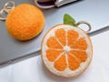 Felt Orange - Felt Orange Small - Felt Orange Mini - Felt Orange - Felt Fruit - Felt Keychain - Backpack Charges