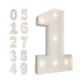 2FT DIY Marquee Light up Number(0-9) |  Foam Board Marquee Number Pre-Cut Frame Kit for Birthday Graduation Wedding Baby Shower Decoration