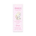 45 Personalized Baptism Place Cards in Hammered Cardboard 15x5 (Girl 15)