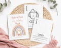 123 Coloring Book Printable for Boho Rainbow Baby Shower Activity, First 123 Book Baby Shower Game, DIY Numbers Book Pages pdf download RB6