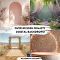 80+ Boho Maternity Backdrop Bundle - 8K Ultra HD Photography Backgrounds - 300 DPI Digital Download for Maternity Photoshoots