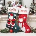 Personalized Named New Year Knitted Socks, Knitted Family Stocking,Knitted Christmas Stockings,Xmas Stocking with Name