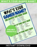 What's your gamer name | Gaming Birthday | Video Game Party | Video Game Decor | Boy Birthday Party | Download | Printable Party Game | PDF