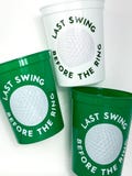 Last Swing Golfing Bachelor Party Cups | Let's Par-tee Bachelor Party | Personalized Golf Cups | Thir-Tee Party Favors | Custom Golf Cups