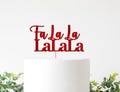 Christmas Cake Topper, Fa La La La La Decorations, Sign, Holiday Decor, Glitter Paper Cake Decoration