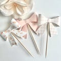 Sweetie Pie Bow Baby Cupcake Toppers, Cutie Pie Cupcake Topper, Pink Gingham Baby Shower Cupcake Topper, Coquette Baby Shower, Girl Party