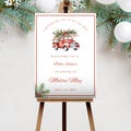 Rustic Baby Shower Welcome Sign, Christmas Truck Theme, Editable Template, Winter Baby Shower Decor, Instant Download, DIY Printable Decor