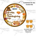Thanksgiving Cruise Magnet | Thanksgiving Cruise Decor| Holiday Cruise Cabin Magnet| Thanksgiving Stateroom Magnet Set