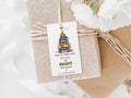Thank You For Making School Merry And Bright Christmas Teacher Gift Tag, Editable Printable Teacher Holiday Gift Tag, Teacher Appreciation