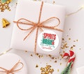 Baking Spirits Bright Stickers, Personalized Baked with Love Labels, Custom Made with Love Stickers, From the Kitchen of Merry Christmas