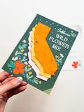 California Poppy Seed Paper, California Wedding Favor, California Welcome Gift, Going Away Gift, California Wildflower Seed Card Souvenir