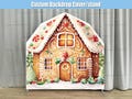 Christmas Gingerbread House Arch Backdrop Stand Frame Cover Custom Xmas Party Red Barn Farmhouse Chiara Arched Wall Panels Baby Birthday
