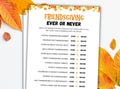 Friendsgiving Ever Or Never Game Printable Thanksgiving Game Thanksgiving Have You Ever Game Printable Friendsgiving Game For Adults