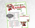 What's Your Reindeer Name? Christmas Activity Party Name Generator - Printable Family Games, DIY Print, Instant Download