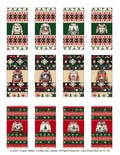 Printable Digital Christmas Chocolate Miniature Candy Bar Wrappers - Holiday Mini Candies - Chocolate Bar Wrappers