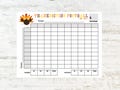 Thanksgiving Day Football Squares Printable, 100 Square Football Grid, Thanksgiving Football Games, Football Pool Template