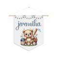 Nameplate Pennant, Personalized Baby Name Banner, Custom Nursery Decoration, Baby Shower Gift, Wall Hanging Sign