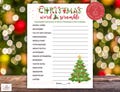 Christmas Word Scramble Game Printable, Christmas Party Game, Word Scramble for Kids Teens Adults, Christmas Classroom Activity, Office Game