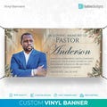 Pastor Memorial Banner, Memorial In Loving Memory Sign, Funeral In Memory Sign, Repass backdrop, Memorial Funeral Decor, Church Pastoral