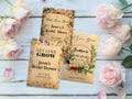 Wildflower Bridal Shower Favors/New Bridal Seed Packets with Wildflower Seeds Included, Floral Bridal Gift/Wild Flower Bridal Shower Favor