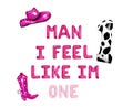 Man I Feel Like I'm One Letter Balloon Kit Cowgirl 1st Birthday Party Decorations Cowgirl Birthday Balloons Western 1st Birthday Party Decor