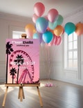 Coachella Personalized 1st Birthday Photo Sign Template, 1st Birthday Welcome Sign, for kids or adults template editable, instant download