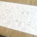Cute Christmas Coloring Table Runner, Christmas Coloring Page, Fun Christmas Coloring, Giant Coloring Poster, Coloring Table Cloth,