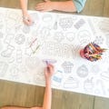 Christmas Baking Coloring Table Runner, Christmas Coloring Page, Fun Christmas Coloring, Giant Coloring Poster, Coloring Table Cloth, Baking