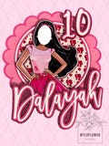 Custom Barbie Inspired 3D Birthday Girl Cake Topper Personalized Card Stock Pink Glitter Memories