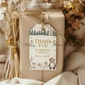 EDITABLE Winter Onederland Thank You Tags, Winter 1st Birthday Favor Tag, Winter Woodland Birthday Party Favors, Instant Download. W018