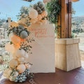 132pcs DIY Pastel Balloons Garland Kit - Peach, Sand & Green Balloons Arch for Baby Shower, Birthday Party Decorations, and Gender Reveal