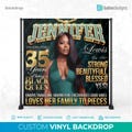 Custom Photo Birthday Backdrop, Party Birthday Backdrop, Step Repeat, Magazine Cover Banner Woman, Event Welcome Sign Printed, Gift for her