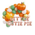 Little Cutie Pie Balloon Garland Decor | Fall Themed Baby Shower Decorations| Thanksgiving Pumpkin Baby Shower Sweet as Pie Baby Shower