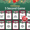 Christmas 5 Second game, Fun Christmas games, Christmas party, Friendsmas, Games for adults, holiday games, friends Christmas party