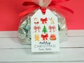 PRINTED Christmas Tags, Coquette Tags, Christmas Treat Tags, Kids Holiday Tags, Classroom Party Tags, Personalized Christmas Tags