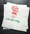 Tini Bit Merry Santa Martini Christmas Party Jingle & Mingle Friendsmas Holiday Cocktail Party Cocktail Luncheon or Dinner Napkins Set of 25