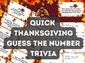 Thanksgiving Trivia Game: Guess the Number Printable Family Fun
