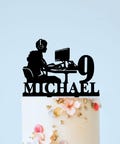 Custom Gaming Cake Topper, PC Gamer Birthday Cake Topper, Custom Cake Decoration, Level Up Birthday Party Decorations, 9th Birthday Party