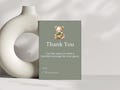Editable Gender Neutral Boy Girl Baby Shower Thank You Card Note, Printable, Decoration, Sage Green Boho, Digital Template Bundle, BSG004