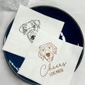 Custom Pet Wedding Napkins,Dog Wedding Napkins, Custom Pet Cocktail Napkins,Custom Pet Portrait Wedding Napkins,Dog Napkins,Bridal Shower