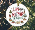 Personalized Epcot Ornament, Epcot World Showcase, Disney Trip Keepsake, Disneyland Ornament, Disney World Traveler, Ceramic Ornament BXIA45