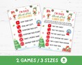 Elf Christmas Candy Dice Game Printable, Christmas Games Gift Exchange, Elf Games, Elf Themed Christmas Party Favor, Elf Activities Family
